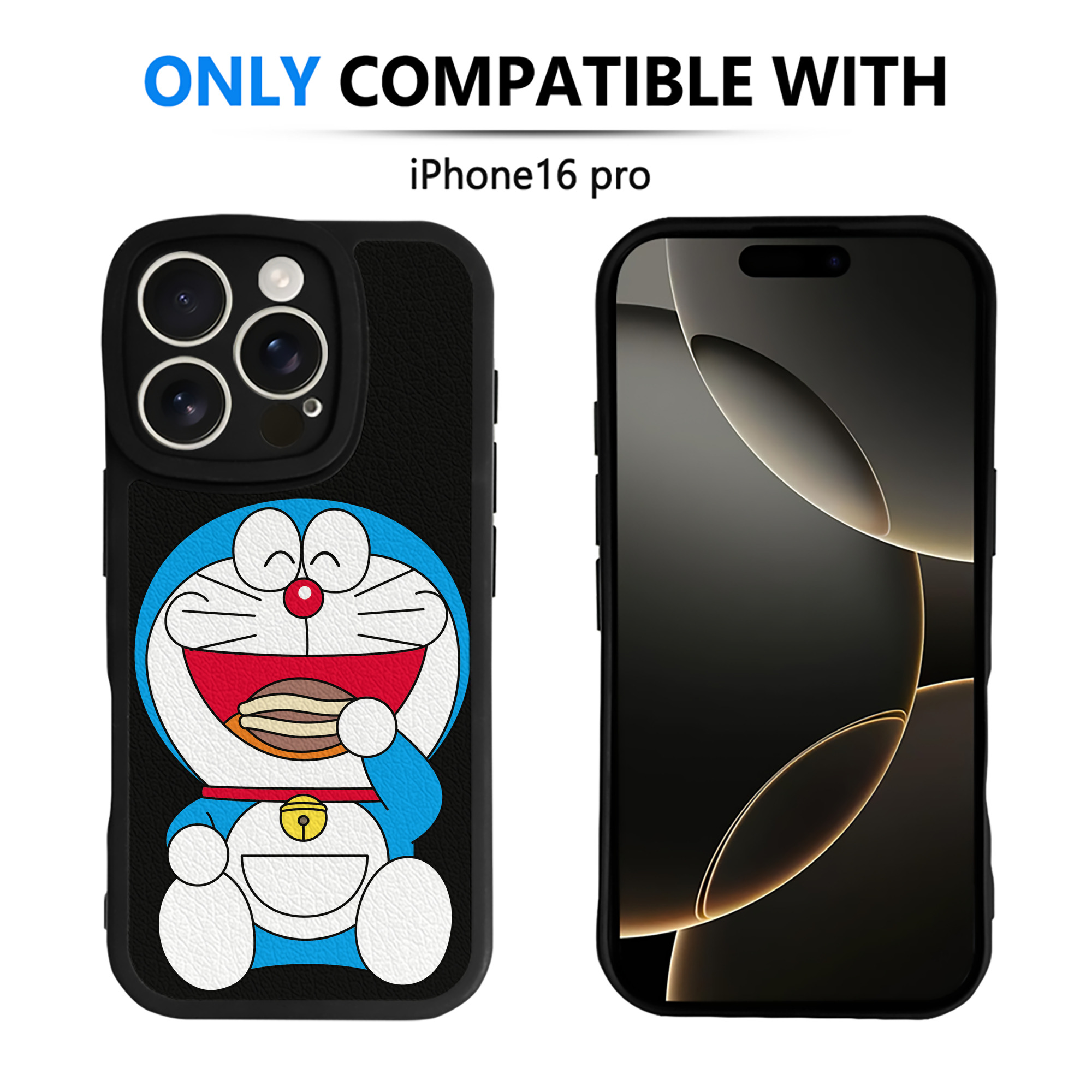 （画像用） ドラえもん Doraemon 【iPhone 16シリーズ対応】シリコンスマホケース（レザー調） 材質：シリコン